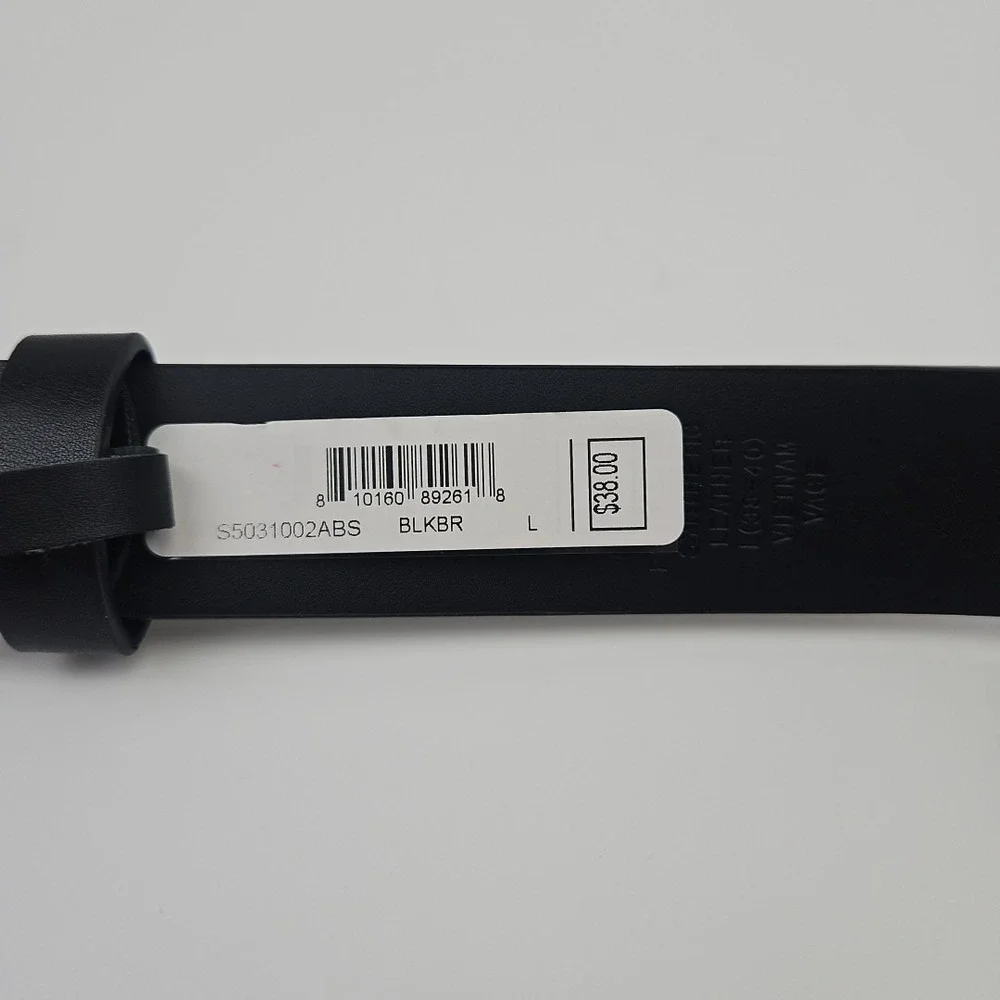 Nike Air Force 1 Belt Black Faux Leather Black Swoosh Logo Buckle‎ Mens L 38-40